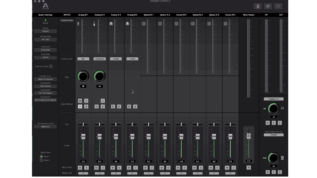 Apogee Quartet（レガシー製品）IntelおよびApple Silicon搭載